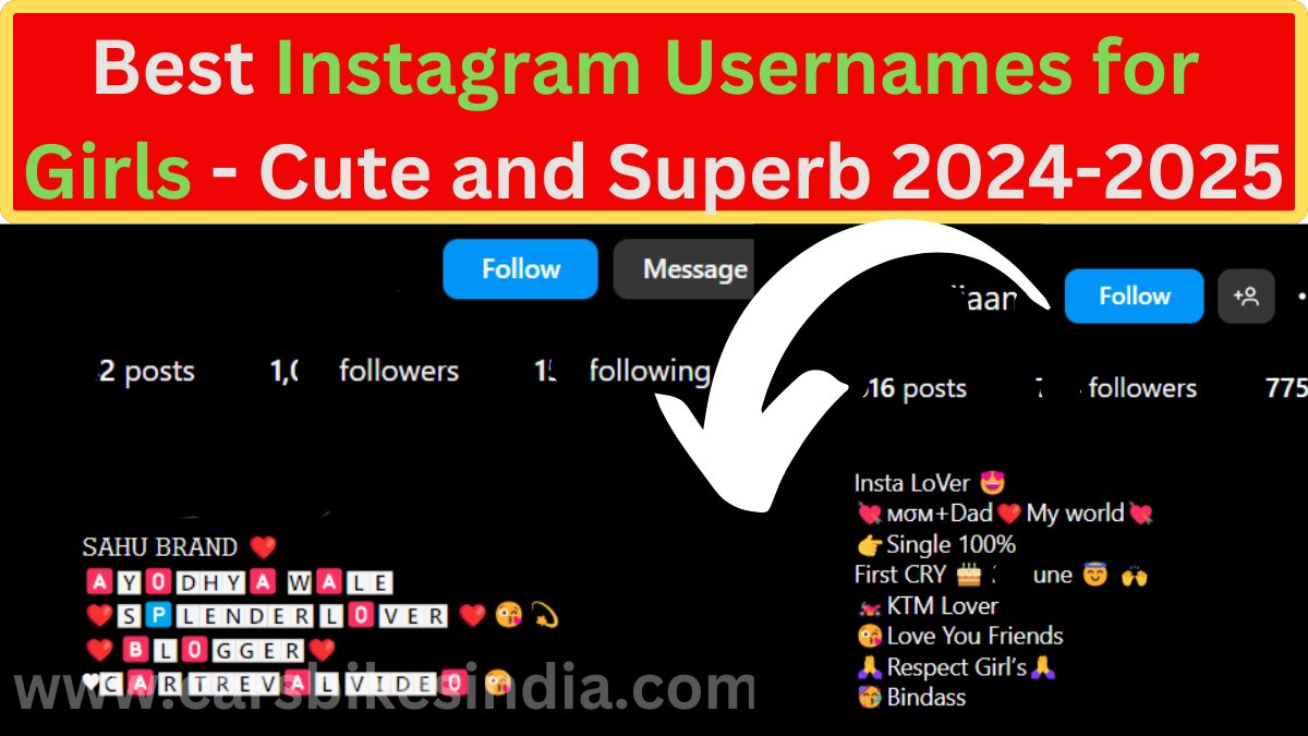 Top 1100+ Best Instagram Usernames for Girls - Cute and Sweet 2024-2025